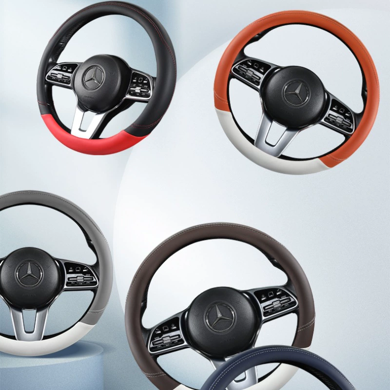 Napapi Мужская минималистская автомобильная рулевое колесо нескользящая и износостойкая четырехсезонные универсальные круглые D-образные чехлы трансграничные модели