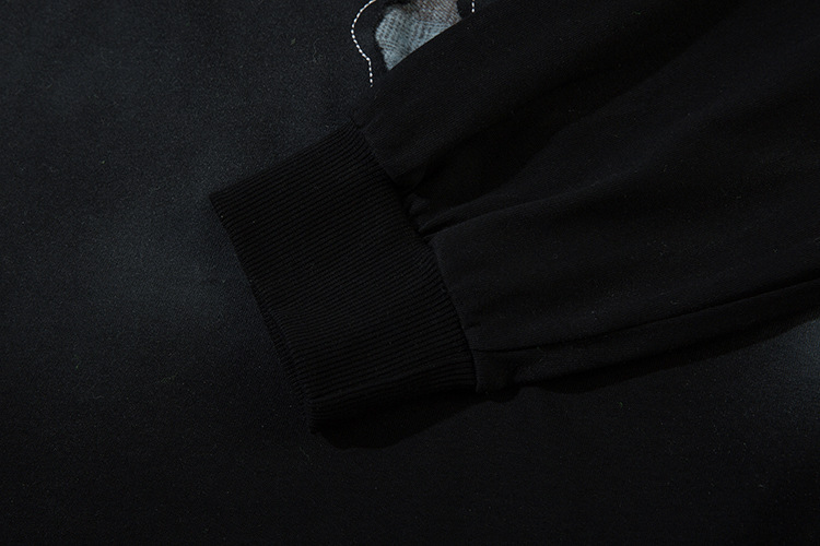 T-shirt ample à col rond pour homme avec motif délavé et ancien_voghion.com