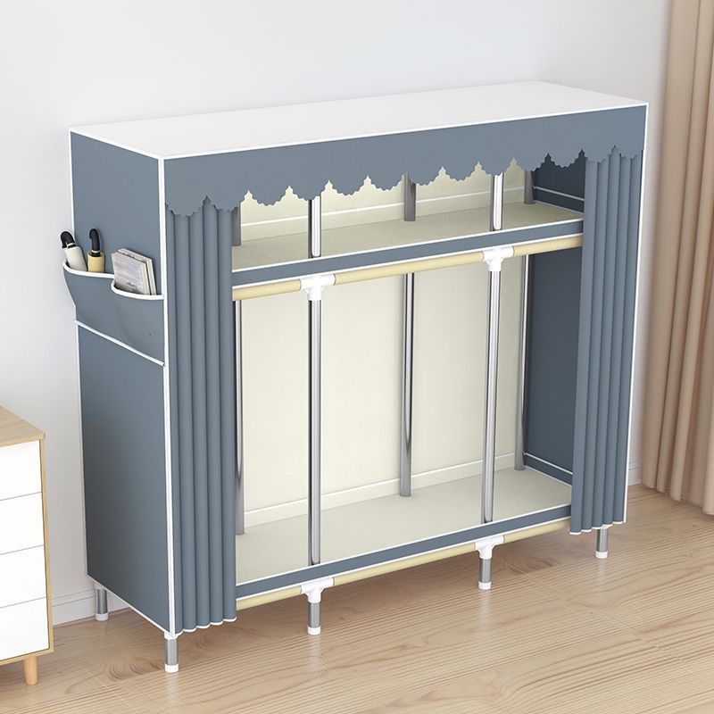 Simple Wardrobe for Home Bedroom Dormitory Rental Room Steel Pipe Assembly Thickened Reinforced Storage Rack Wardrobe Cloth Wardrobe