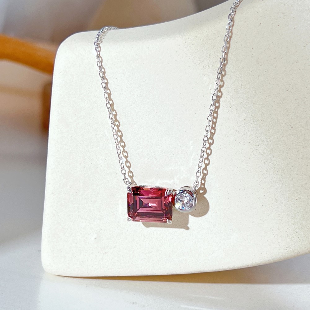 Fashion Geometric Sterling Silver Plating Zircon Pendant Necklace 1 Piece