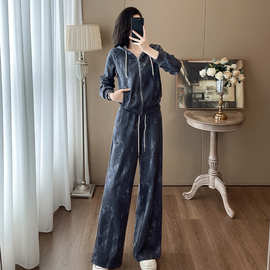时尚休闲运动套装女春秋2025新款洋气开衫减龄韩系盐系穿搭两件套