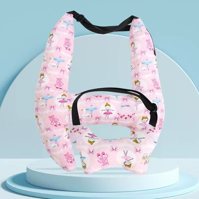 Headrest: Neck Pillow, Long-Distance Car - pink-little-princess-neck-pillow
