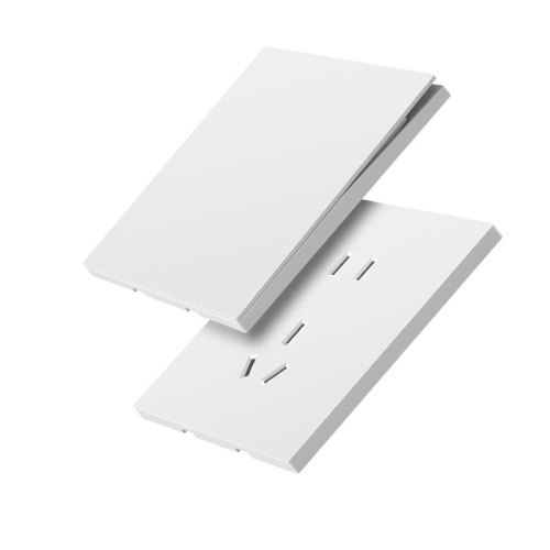 Wholesale skin-feeling white single-digit double-control concealed 86-type ultra-thin socket panel large frameless home wall switch