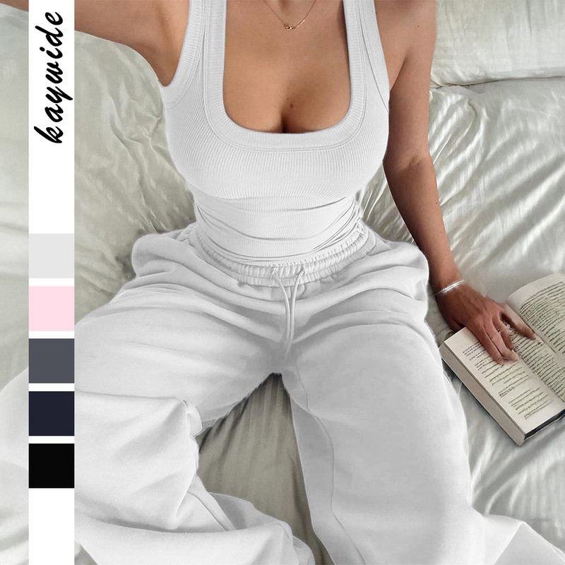 Diyun European and American Sports Yoga Camisole Casual Pants Suit Women's Clothing 2025 Autumn and Winter Amazon Independent Station
