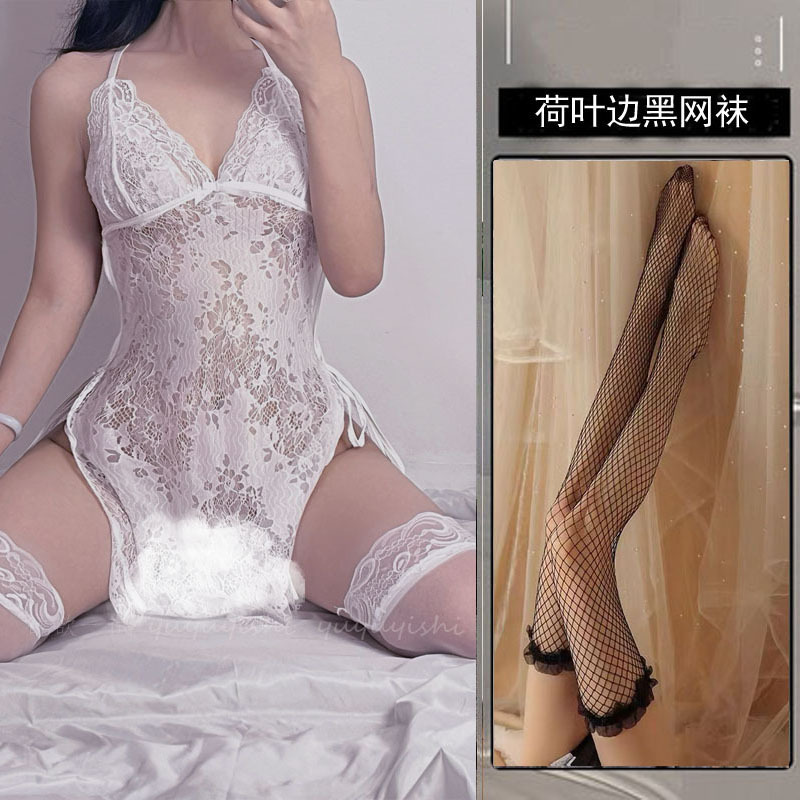 + 블랙 레이스 스타킹