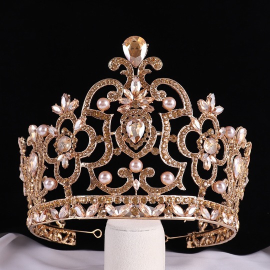 Tuoming corona real europea y americana más tamaño cristal corona accesorios para el cabello desfile corona tocado joyería nupcial al por mayor