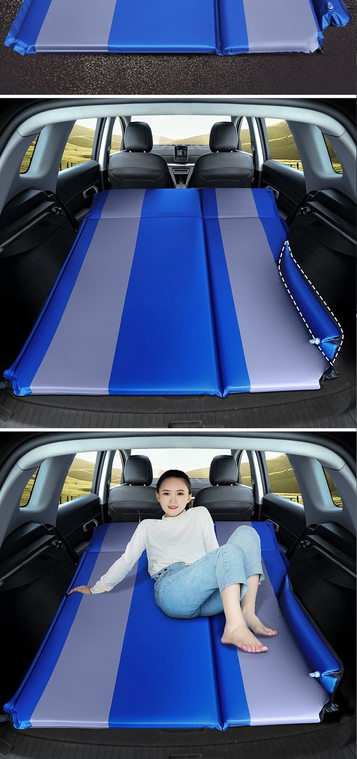 New Car Inflatable Bed, Car Rear Seat Travel Mattress, Suv Sleeping Pad, Trunk Universal Air Mattress, In-Car Sleeping Bed