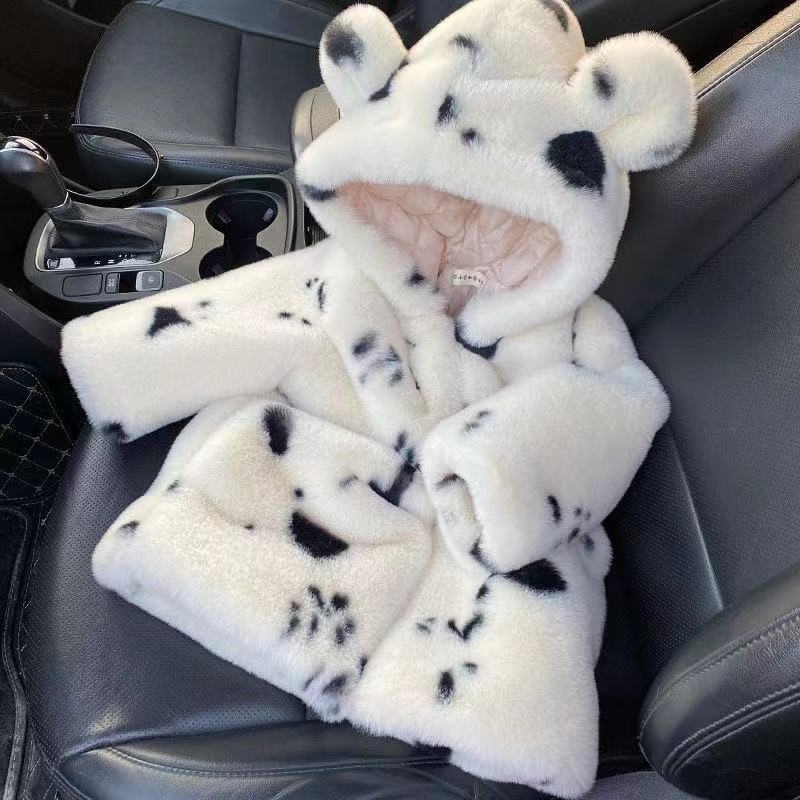 Girls' Cotton-Padded Clothes, Velvet and Thickeneded Boys' Wool Sweaters, Winter Kidsren's Outwears, Stylish Warm Cotton-Padded Jackets, Winter Clothes, Imitation Fur