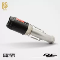 RS KTM DUKE/RC390 Модифицированный мотоцикл GP Small Cannon Карбоновая пайка Выхлопная труба Средняя часть хвоста Высокопроизводительный прямой проход