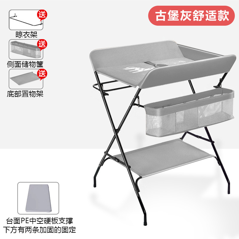 Tabla de pañales tabla de cuidado infantil portátil multifuncional plegable para bañarse tabla de toque de cambio de pañales en la cama del bebé