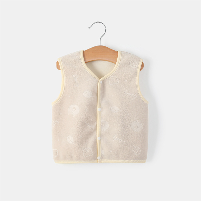 Chaleco de bebé Otoño e Invierno forrado de lana engrosada Chaleco de bebé para hombres y mujeres chaleco recién nacido chaleco cálido de invierno
