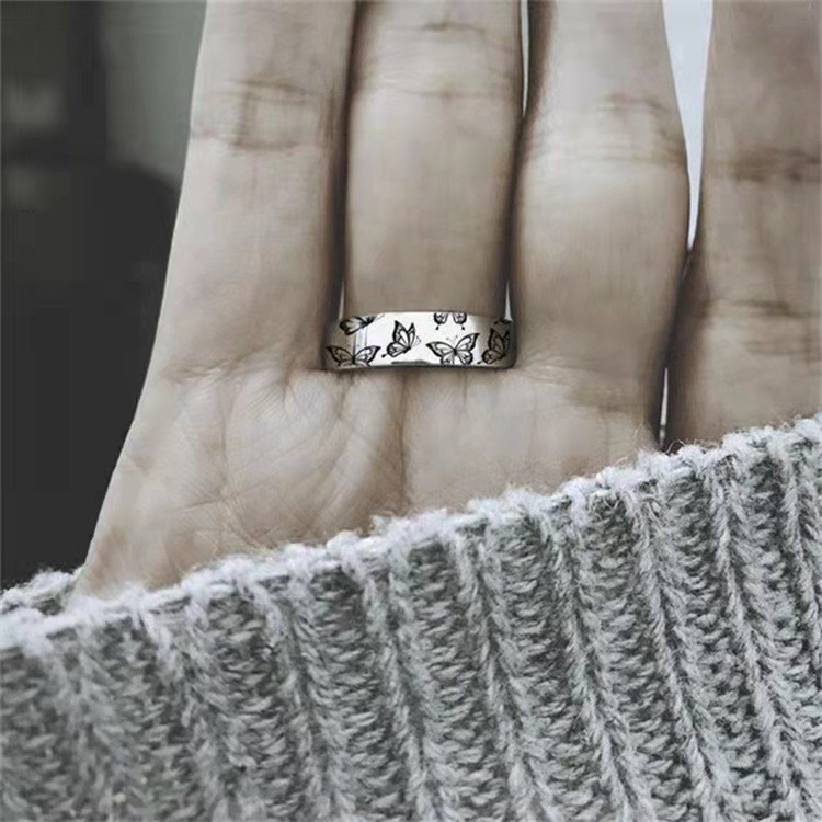 12g Weight Rings Classification 1 Piece Quantity 1 Piece Butterfly Rings Alloy Unisex Simple Style Rings