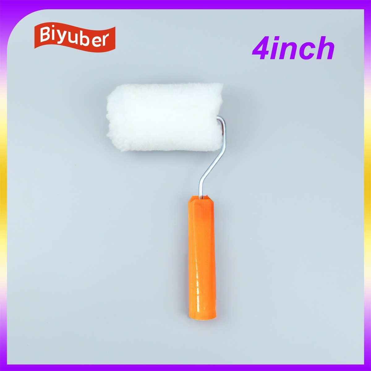 White; roller brush (pure white polyester) 4inch ; polyester