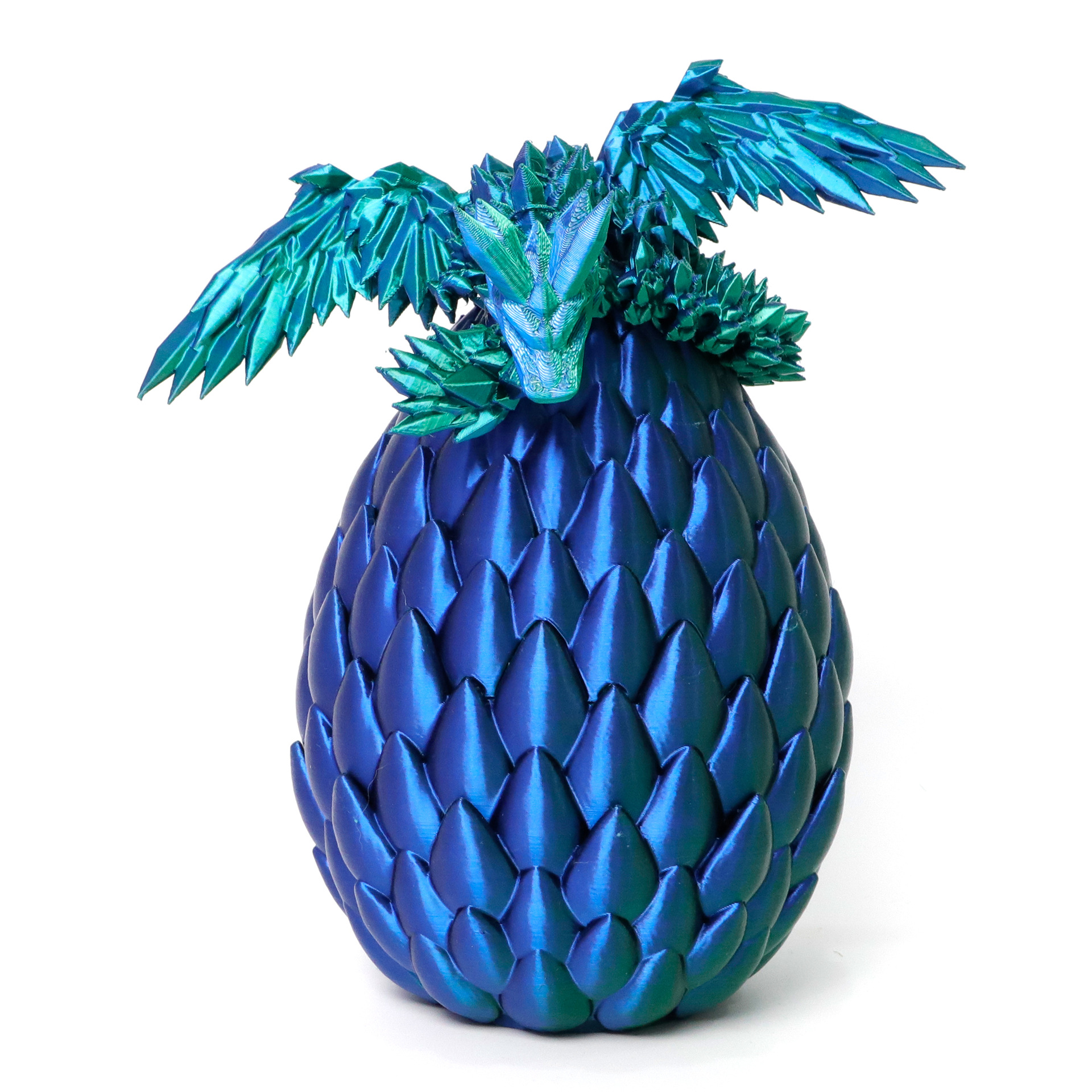 드래곤 스케일 달걀 20cm 크리스탈 드래곤 "블루 그린]