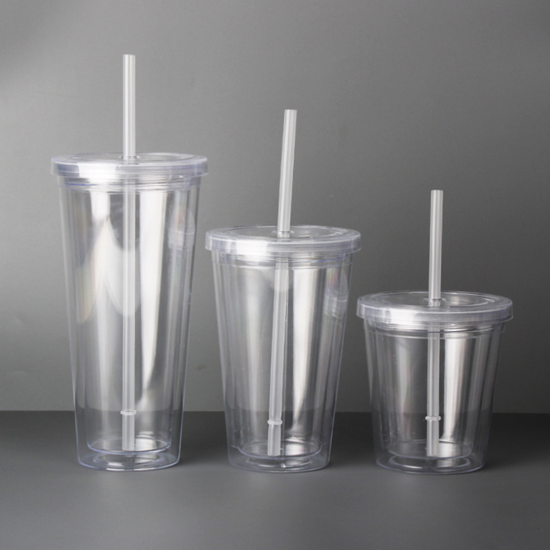 Manufacturer Wholesale Plastic Cup 16oz Sequin Glitter Card Cold Drink Juice Cup Transparent Double-Layer Straw Cup with Flat Lid Manufacturer Wholesale Plastic Cup 16oz Sequin Glitter Card Cold Drink Juice Cup Transparent Double-Layer Straw Cup with Flat Lid