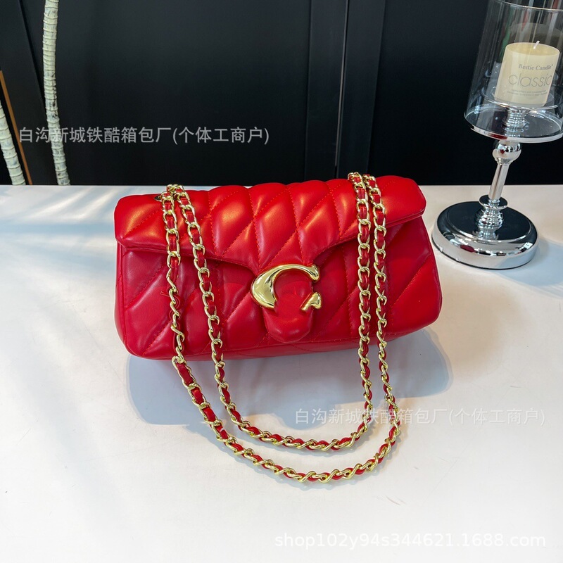 欧美大牌蔻C新款菱格tabby26酒神包小香风单肩手提包斜挎腋下女包|undefined