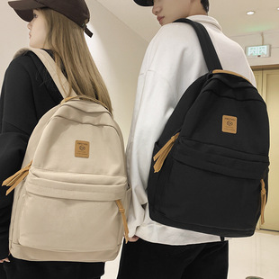 Backpack Women's Harajuku Style Japanese Style Simple Style Junior High School Senior high school College Students Solid Color Large Capacity Schoolbag Women's Wholesale