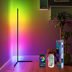 床の雰囲気ランプRGBIC壁の角ランプの三段の組み合わせのタイプのbluetooth ledランプの現代風の極めて簡単な電気スタンドのピックアップランプ