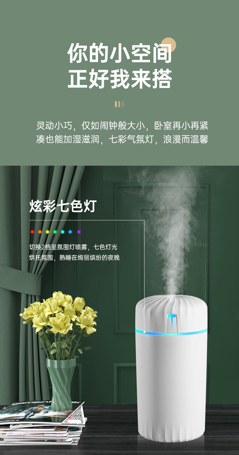 礼品小家用电器批发 便携迷你usb桌面喷雾器车载加湿器家用大雾量详情14