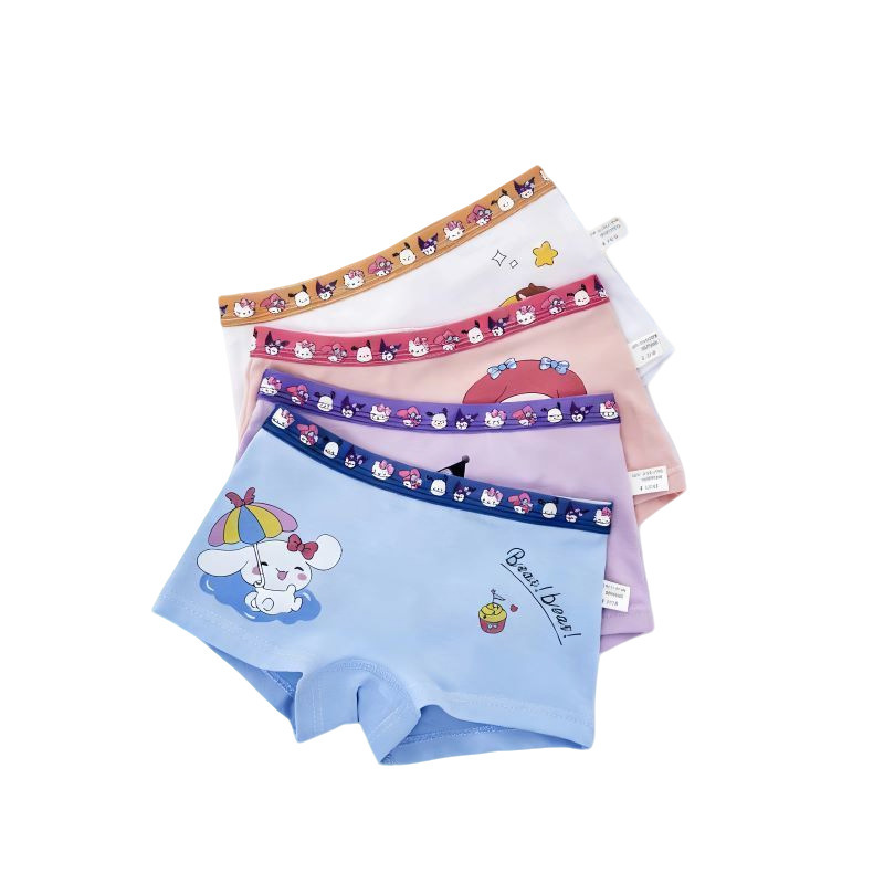 Processed and Customized Girls' Underwear Pure Cotton Type a Cotton Antibacterial Little Girls' Boxer Briefs Kidsren's Boxer Shorts