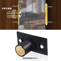 Invisible door hook card style wooden door spring knock pearl lock KTV pure copper door knock pearl indoor wooden door room door hook top pearl 