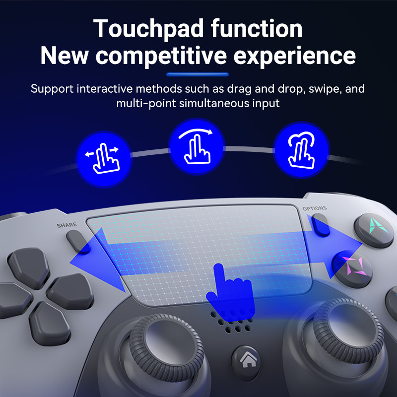 新しいプライベートモデル P4 ゲームコントローラー 6 軸体性感覚デュアル振動ワイヤレス Bluetooth ゲーム ps3 コントローラー pc コンピュータプロ|undefined