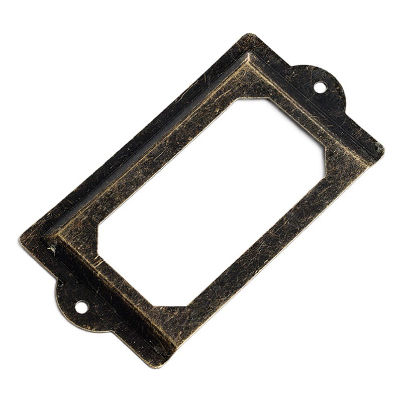 Маленький слот для карт имя карты рамка ручка этикетки рамка квадратная рамка Железный антикварный ящик зажим для карты Этикетка Закладка рамка