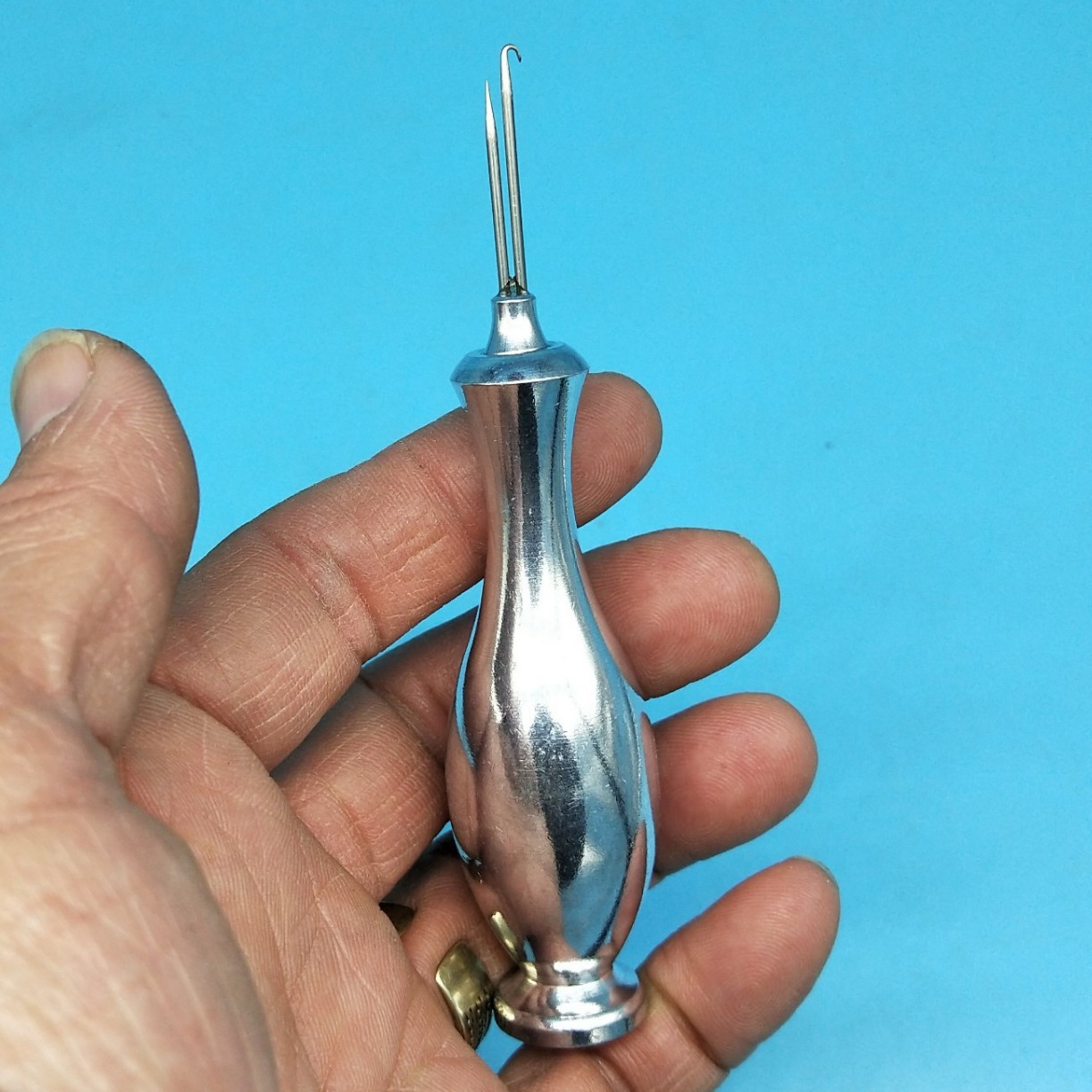 花瓶葫芦打结器子线打结器钓鱼鱼线打结器绑子线挑针双头拔针金属
