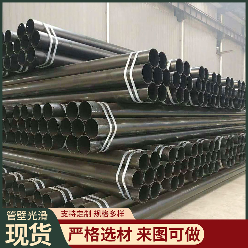 可定制内外涂塑穿线钢管 电缆保护管黑色聚乙涂塑穿线管厂家批发