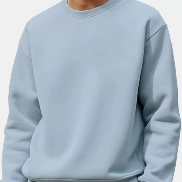 Foreign trade Amazon Temu new men's round neck fleece-lined long sleeve sweater factory supply direct in stock wholesale