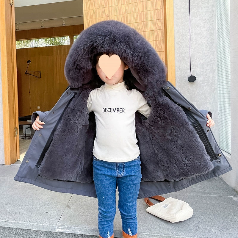 Warm children's removable down jacket for men and women