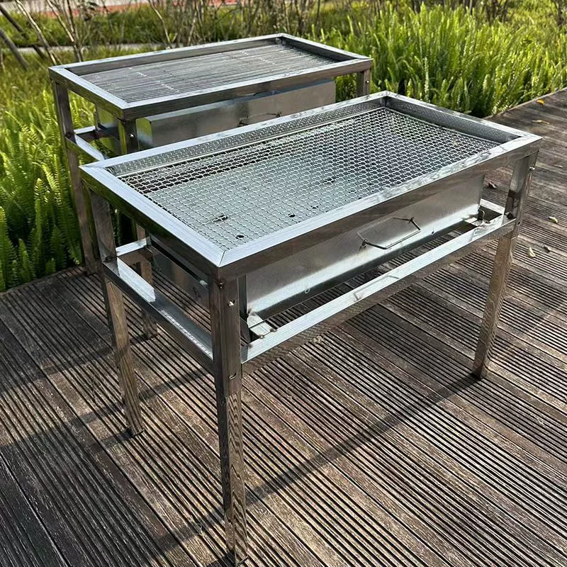 Прямоугольный утолщеный открытый гриль полный набор портативный гриль домашний гриль для барбекю коммерческий киоск