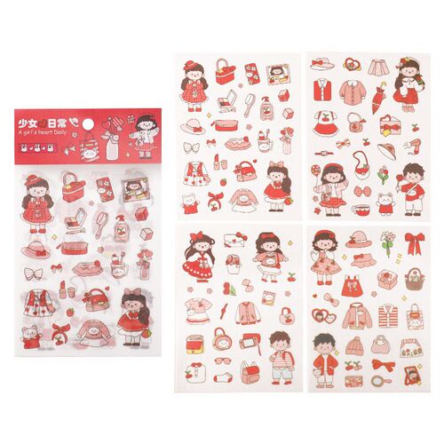 Adhesive Stickers for Teenagers Daily Life, Student Handwritten Diary Accessories, Craft Materials for Kids DIY Albums and Journals, Small Stickers