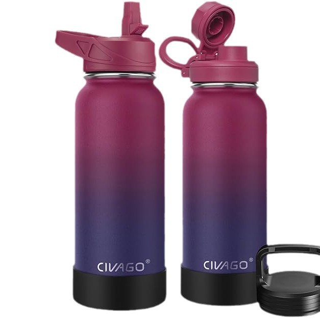 Botella de agua fría con aislamiento térmico de doble capa, bicicleta de montaña por carretera, ciclismo al aire libre, prensa deportiva, taza extruida