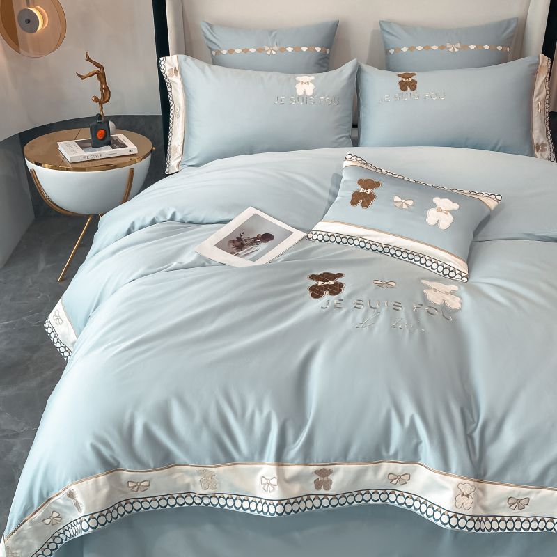 Demi-season solid color blue set for boys and girls