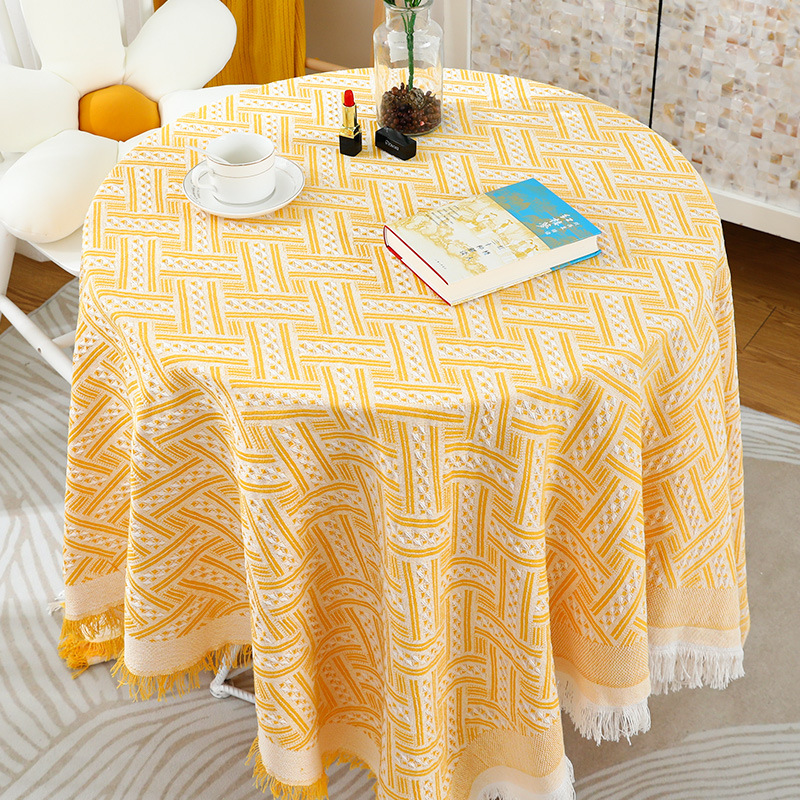 T rejilla-amarillo y blanco (engrosada)