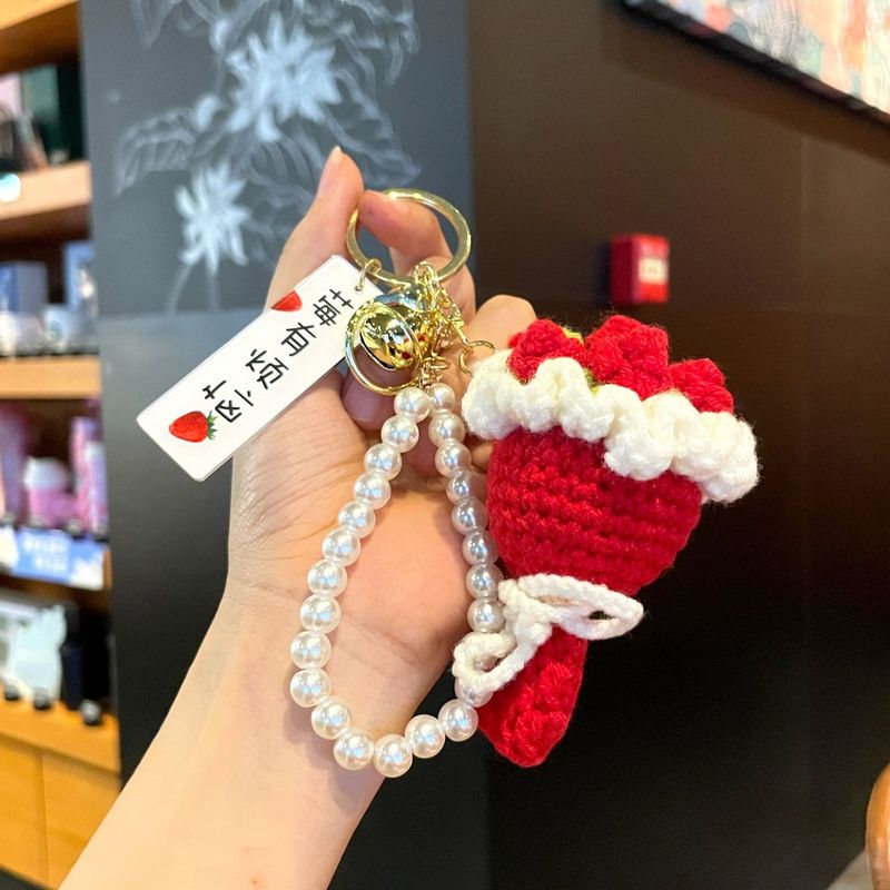 教师节花束手捧花钥匙扣玫瑰花仿真花钩织成品创意礼品教师节礼物|undefined