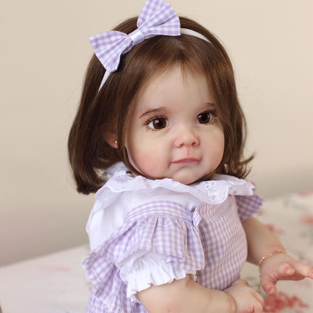Muñeca Bebé Reborn de Simulación Toddler Maggi de Vinilo Pintada a Mano 3D