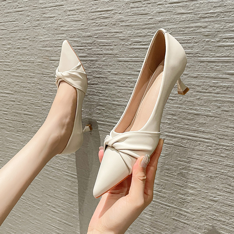 C2946 810K GIÀY CAO GÓT NỮ HUITDN THẮT NƠ BƯỚM MŨI NHỌN GÓT NHỌN MÙA XUÂN THU ĐÔNG GIÀY DÉP NỮ G03 SẢN PHẨM MỚI