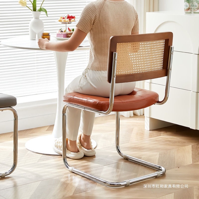 Silla de arco de ratana nórdica inswind silla de comedor casera sillón silla de computadora red silla antigua silla Vasily