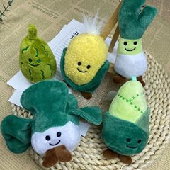 創意野菜の青い花の香菜のぬいぐるみのペンダントは子供を捕まえます。