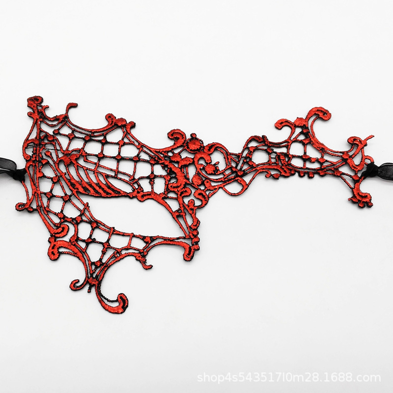 Ventas transfronterizas de encaje sexy de un solo ojo máscara de media cara fiesta máscara de ojos sexy espectáculo de cine y televisión accesorios de vestuario