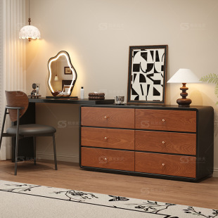 Kss29 ​​ # Dressing Table Bedroom Simple Modern 2024 New Small Apartment Storage Bedside Dressing Cabinet and Cupboard Integrated