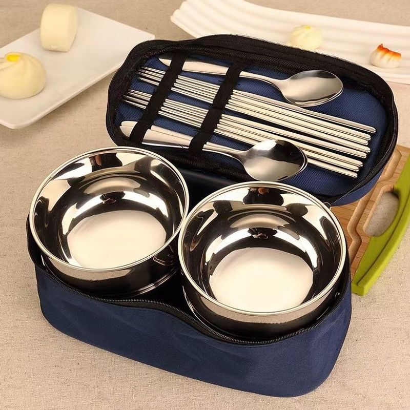304 stainless steel bowl portable tableware insulated bowl adult and children outdoor travel bowl, chopsticks and spoon set direct from manufacturer 304 stainless steel bowl portable tableware insulated bowl adult and children outdoor travel bowl, chopsticks and spoon set direct from manufacturer