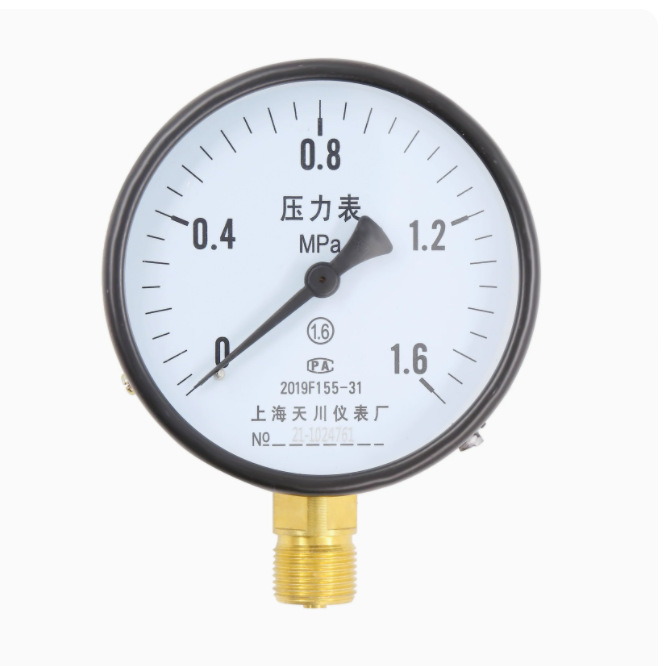 苏州销售上海天川仪表压力表 Y100 径向压力表普通压力表10-40MPA