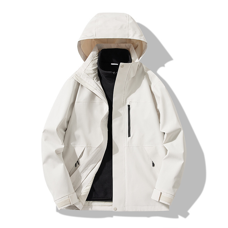 WASSUP户外朱雀红冲锋衣夹克男女春秋季外套防水防风登山服外套男|undefined