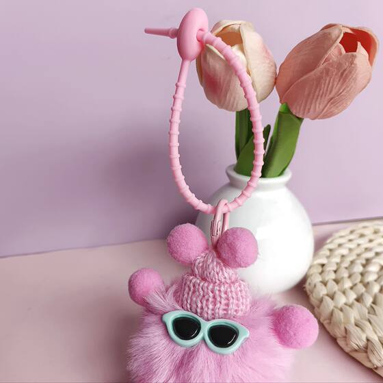 Silicone Cable Tie Spring Ring Hanging Buckle Color DIY Keychain Jewelry Hanging Ornaments Plush Doll Bag Lanyard Strap