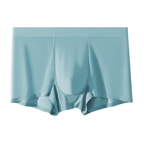 120S Ice Silk Seamless Men's Underwear Men's Breathable Antibacterial Crotch Large Size Boxer Shorts Summer Thin Section Wholesale Customization