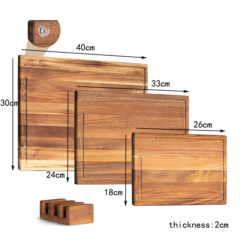 Clasificación de madera tablero de verduras multifuncional para el hogar tablero de corte de verduras conjunto de madera acacia tablero de rollo de frutas y verduras tablero de rollo