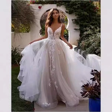 跨境外贸晚礼服2025速卖通亚马逊wish一件代发欧美新款轻婚纱礼服